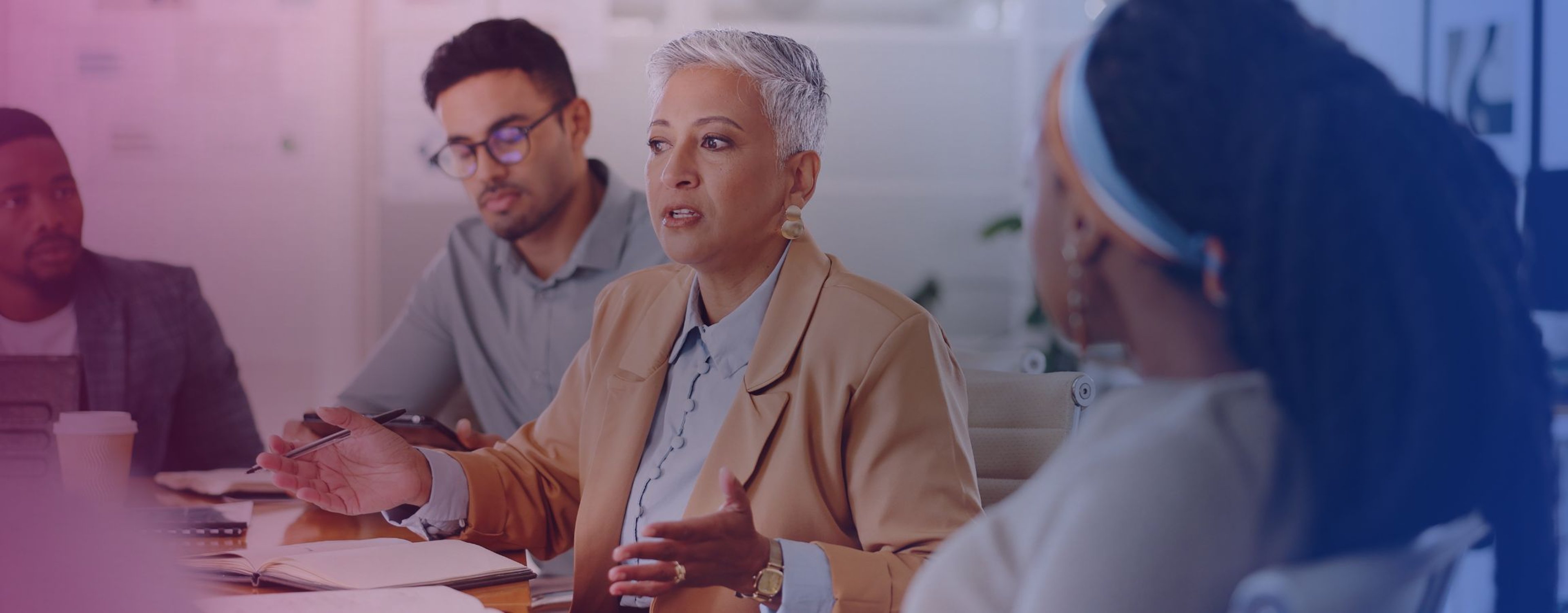 Serious corporate meeting