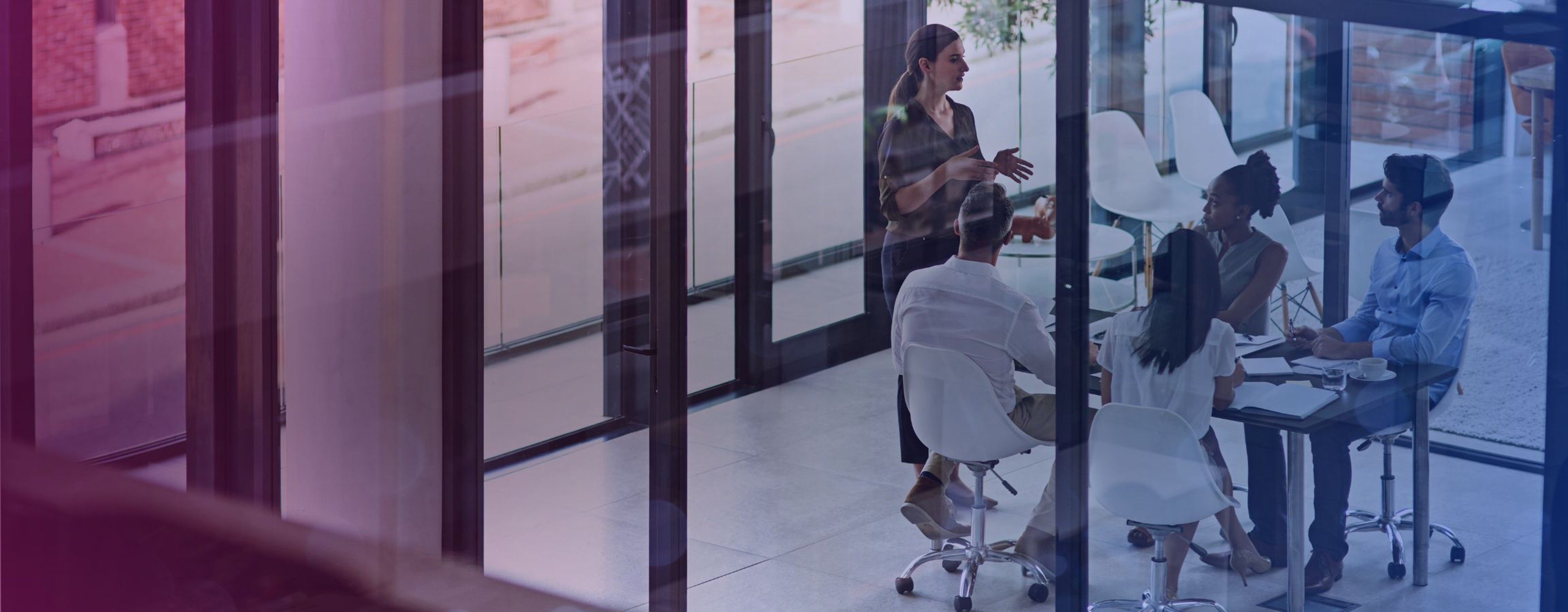 Stock image of a business meeting
